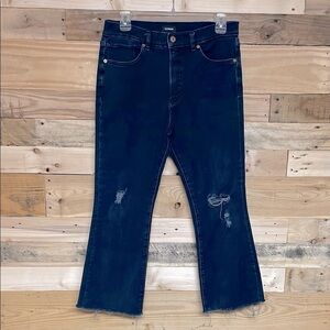 Express size 10R Dark Wash Denim Straight Leg Destress Soft and Stretchy Jeans